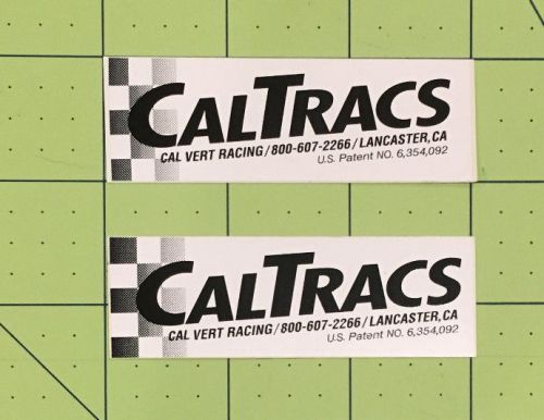 Caltracs cal vert racing pair of original vintage decals racing stickers