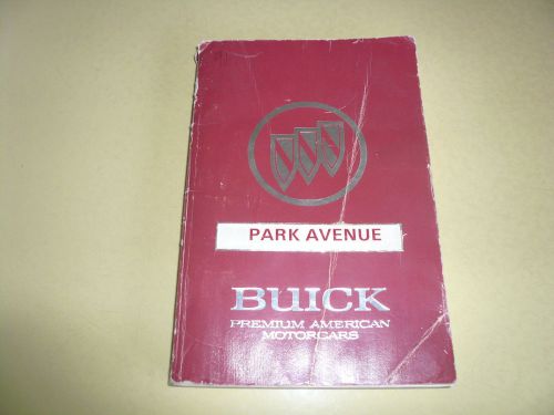 1991 buick owner&#039;s manual park avenue - glove box