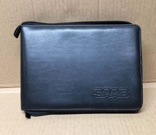 Saab oem original factory owners manual book guide leather wallet case