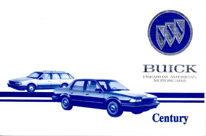 1993 buick century owner guide book  manual nos free shipping 