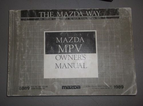 1989 mazda mpv owners manual