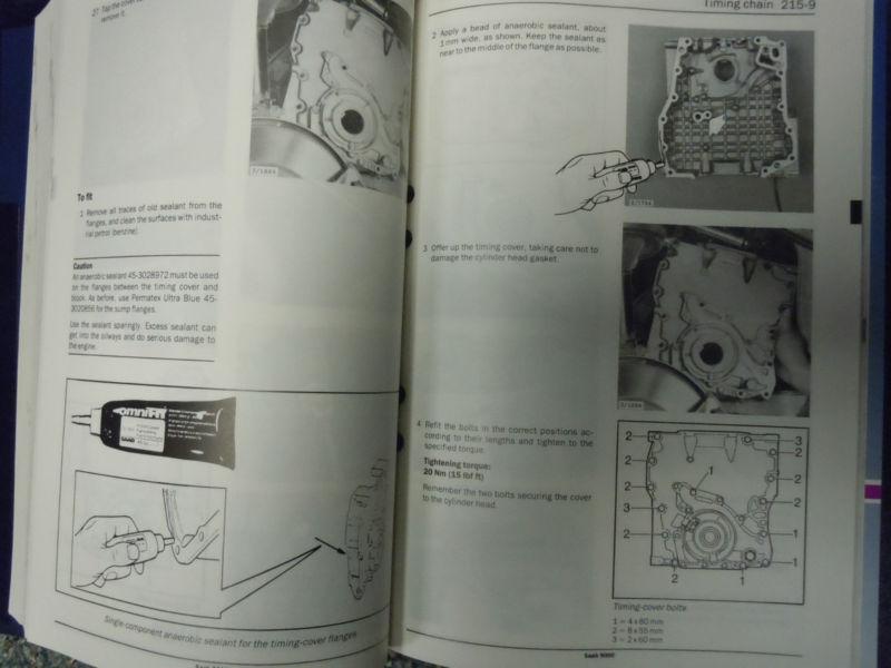 Saab 9000 85> factory repair manual set