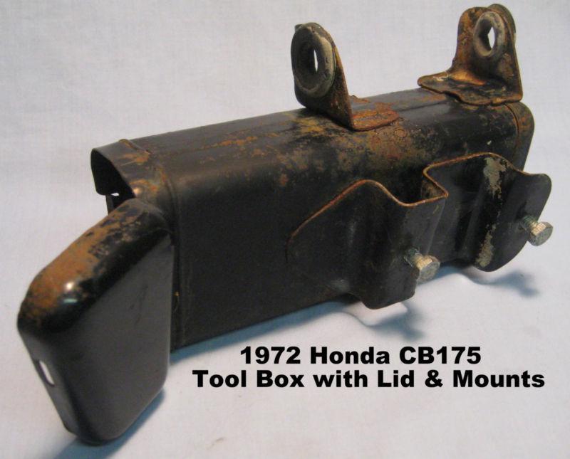 1972 honda cb175 tool box with lid & mounting hardware
