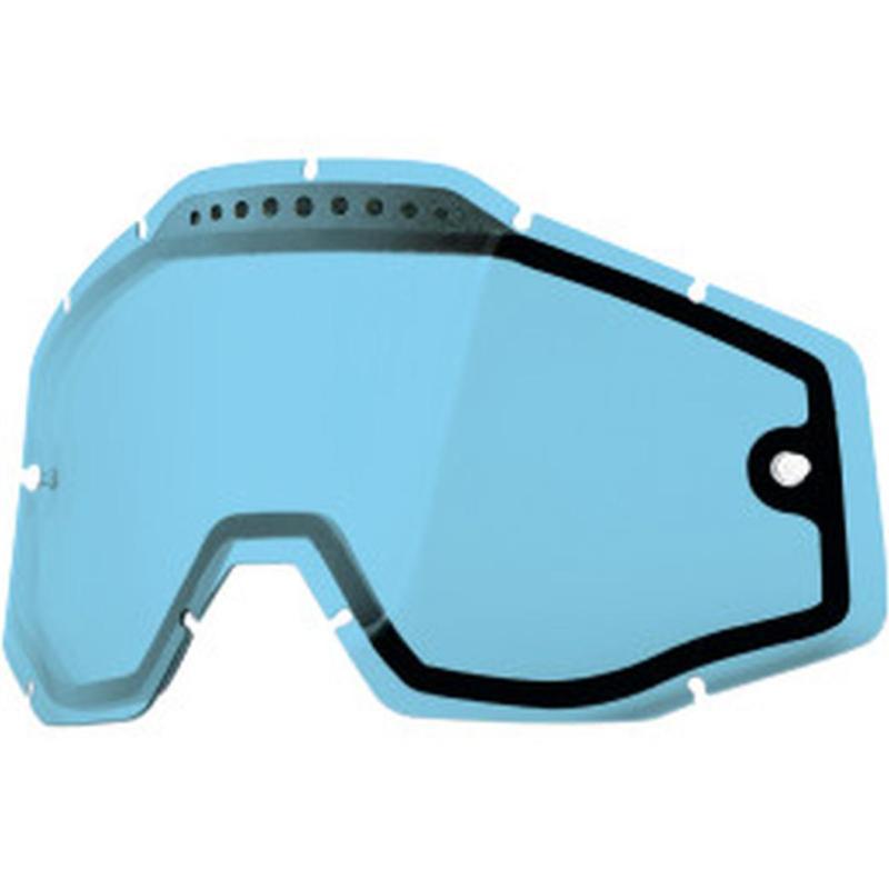 100% fits racecraft,accuri,strata adult dual lens goggle replacement,blue vented