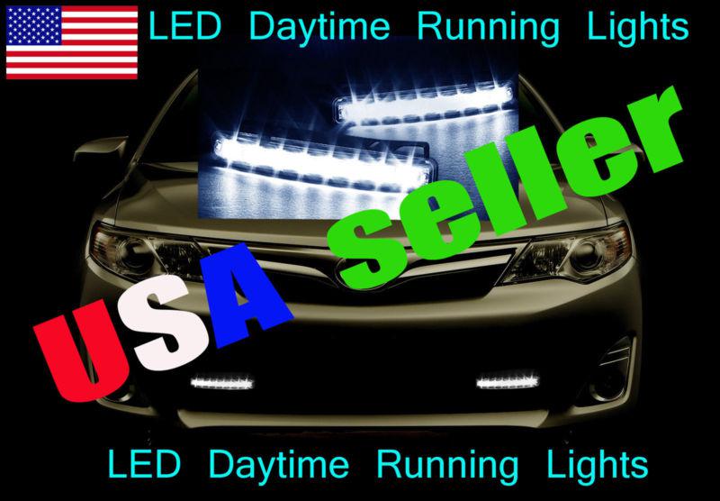 Universal super bright 8 led daytime running  fog light lamp drl kit buick