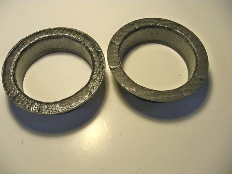 (2) roush carbon fiber 4" od outlets w/ flange short late model nascar arca