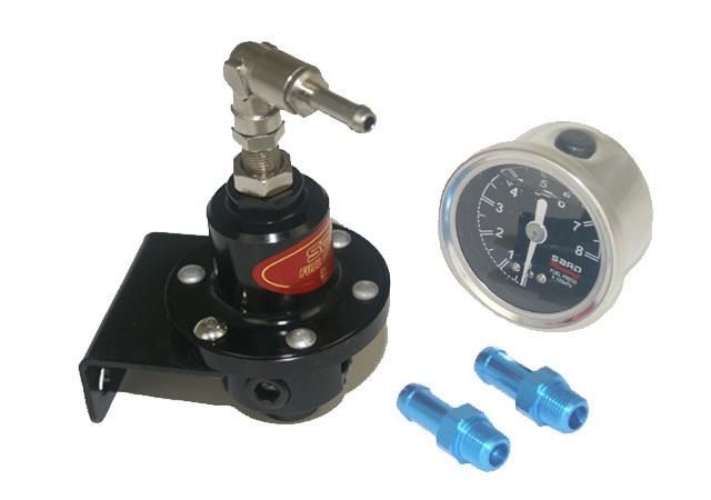 Sard adjustable turbo fuel pressure regulator oil gauge meter black rx7 s15 evo