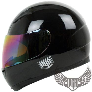 Size l xl or xxl ~ gloss solid black full face motorcycle dot helmet street bike