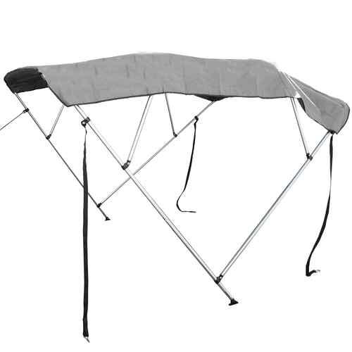 4 bow grey bimini boat cover 91-96" bow width with hardware and boot