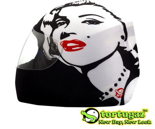 Marilyn monroe fashion by tortugaz for motorcycle full face helmet cover