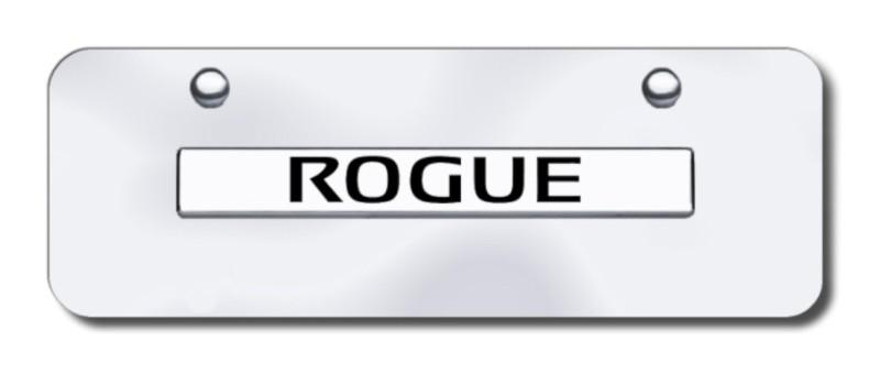 Nissan rogue name chrome on chrome mini-license plate made in usa genuine