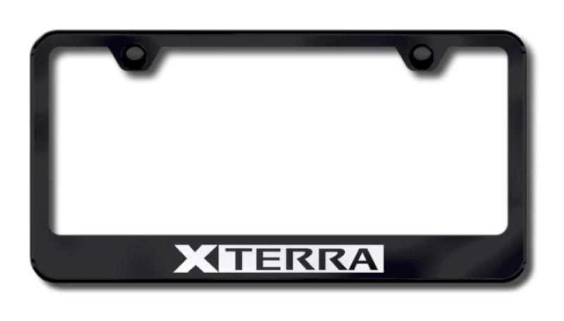 Nissan xterra laser etched license plate frame-black made in usa genuine