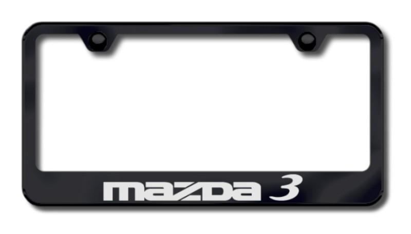 Mazda 3 laser etched license plate frame-black made in usa genuine
