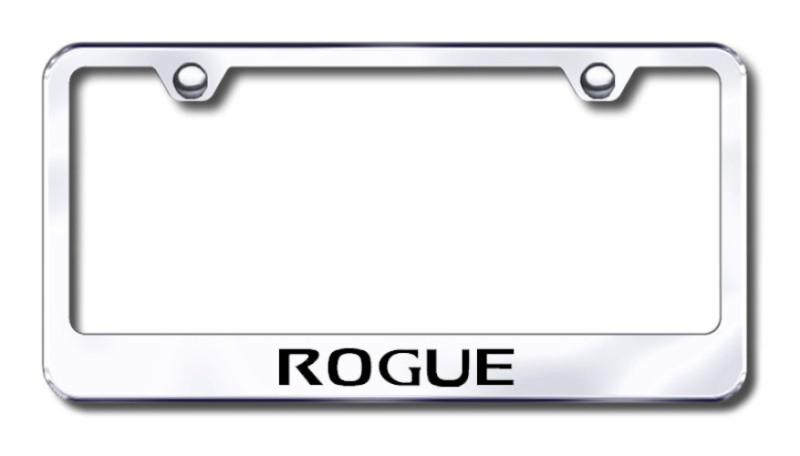Nissan rogue  engraved chrome license plate frame -metal made in usa genuine