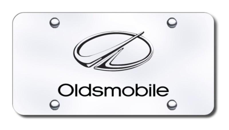 Gm oldsmobile laser etched brushed stainless license plate pl.old.es made in us