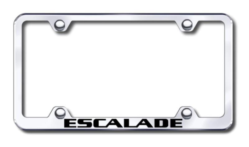 Cadillac escalade wide body  engraved chrome license plate frame made in usa ge