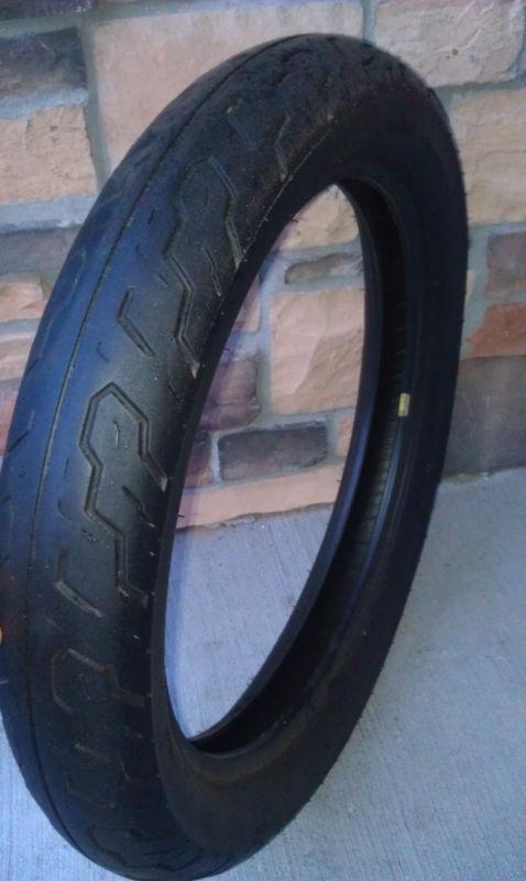 1 used 110/90-18 m/c 61s dunlop k555f front motorcycle tire black wall