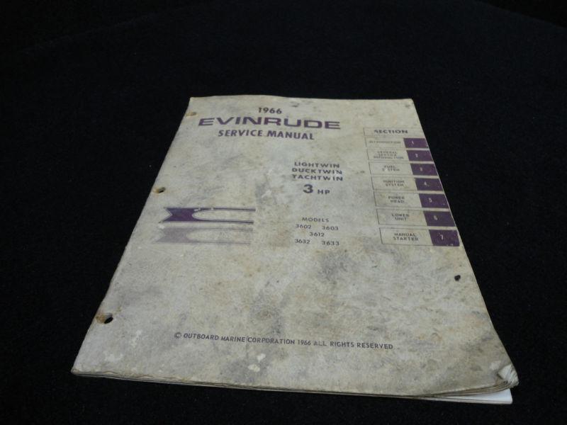 1966 service manual # item_4277 evinrude 3hp outboard boat motor engine book