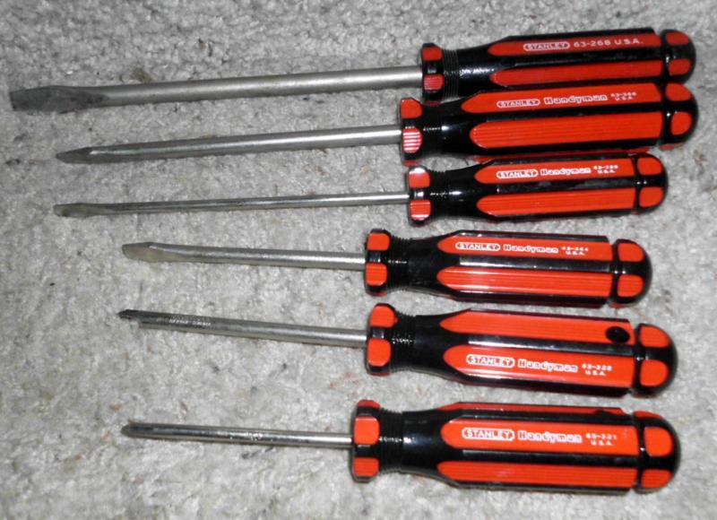 Stanley handyman set of 6 screwdriver 63-268 63-366 63-364 63-386 65-321 65-322 