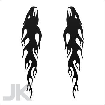 Sticker decals flame car parts motors flames fire racing body tuning 0502 x4f3f