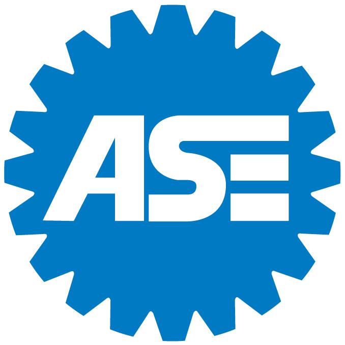 Ase automotive service vinyl decal sticker 14" wide full color