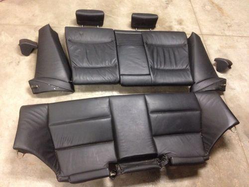 Bmw e46 black leather rear seat folding coupe set 