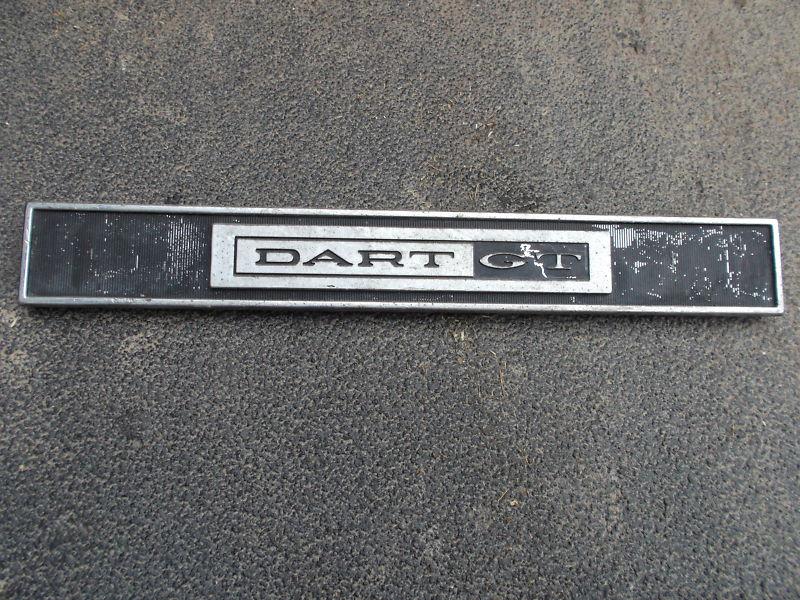 1965'66 dodge dart fender/trunk emblem gt mopar.