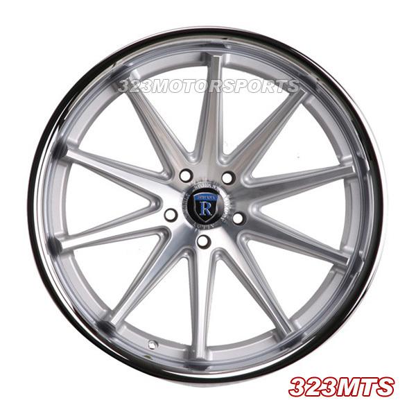 20"  rohana rc10 concave silver staggered wheels rims