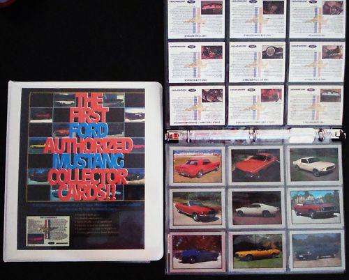 Ford mustang 1965-1973 collector card set, in binder. (complete set of 25 cards!
