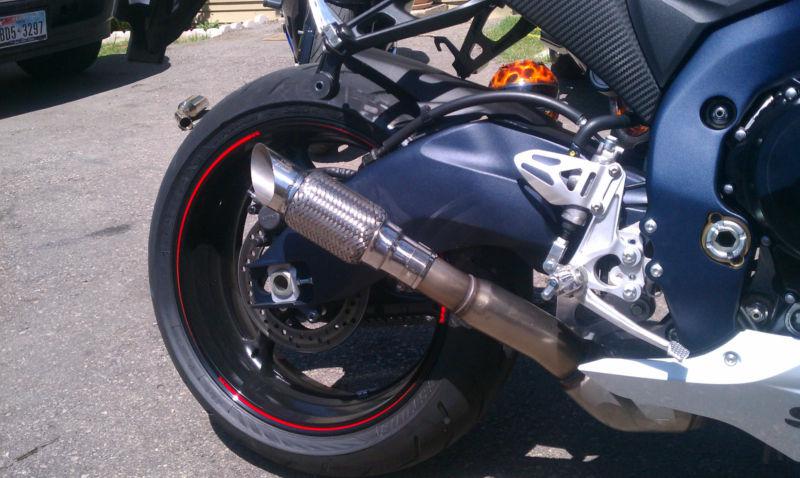 2012 - 2013  gsxr 1000 rls exhaust chaos series polished