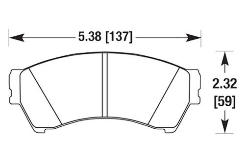 Hawk hb565z.688 - 06-09 ford fusion front brake pads ceramic