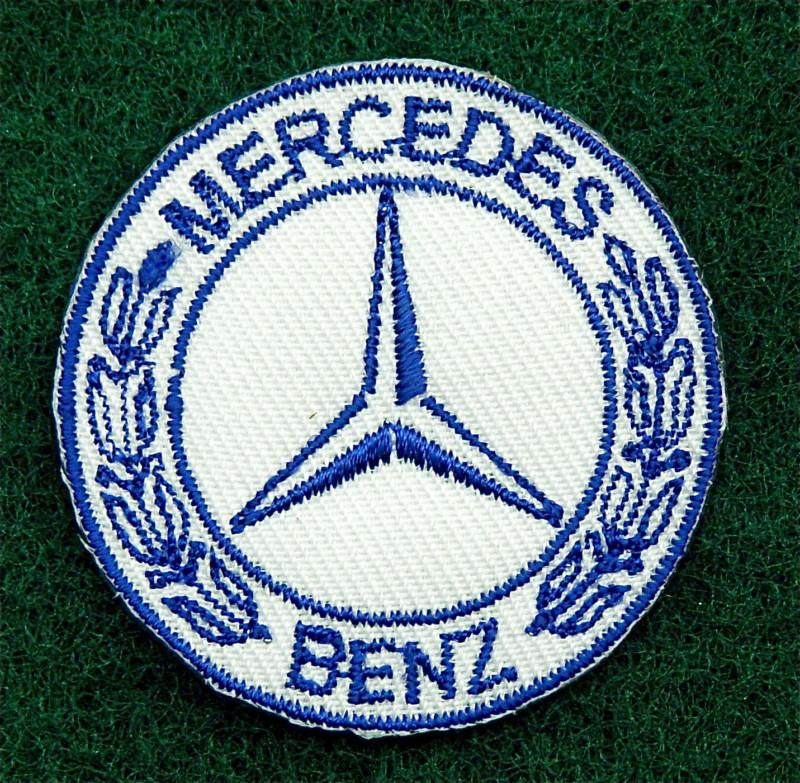 Mercedes-benz  embroidered  iron on patch  blue & white hat size