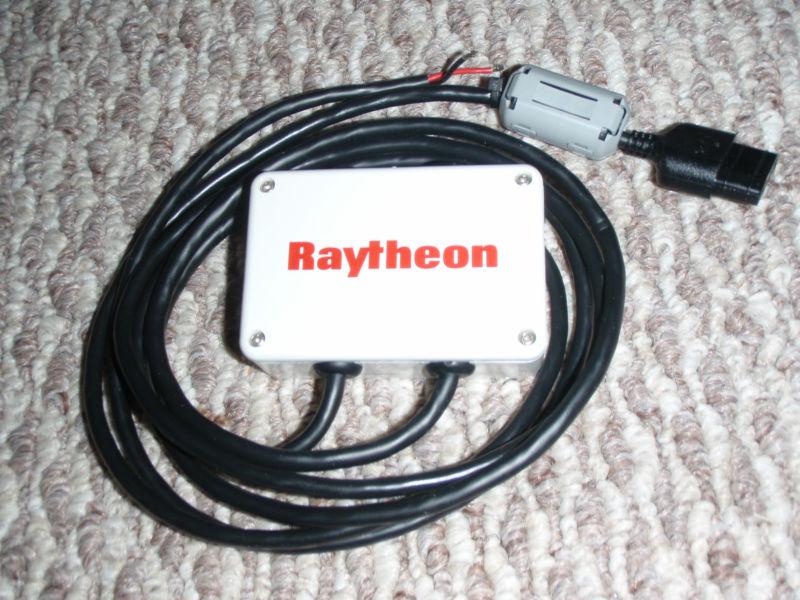 Raytheon seatalk aux junction box 3 pin flat plug raymarine # r55006