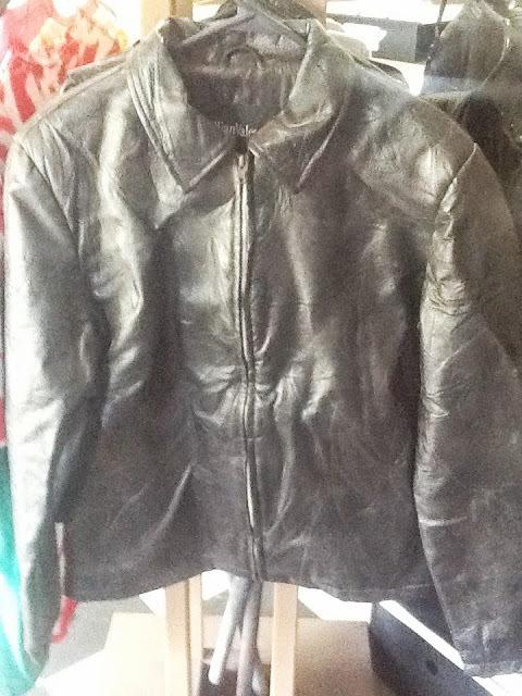Large leather jacket