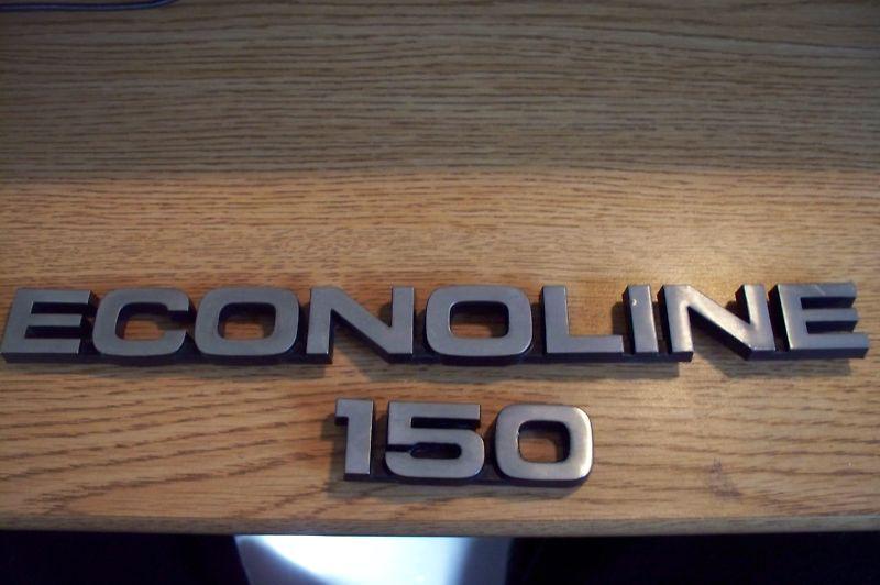 Ford econoline 150 emblem badge nameplate decal logo trunk script rear, f-150
