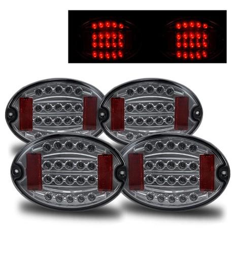 97-04 chevy corvette c5 euro smoked tinted smd led tail lights rear brake lamps