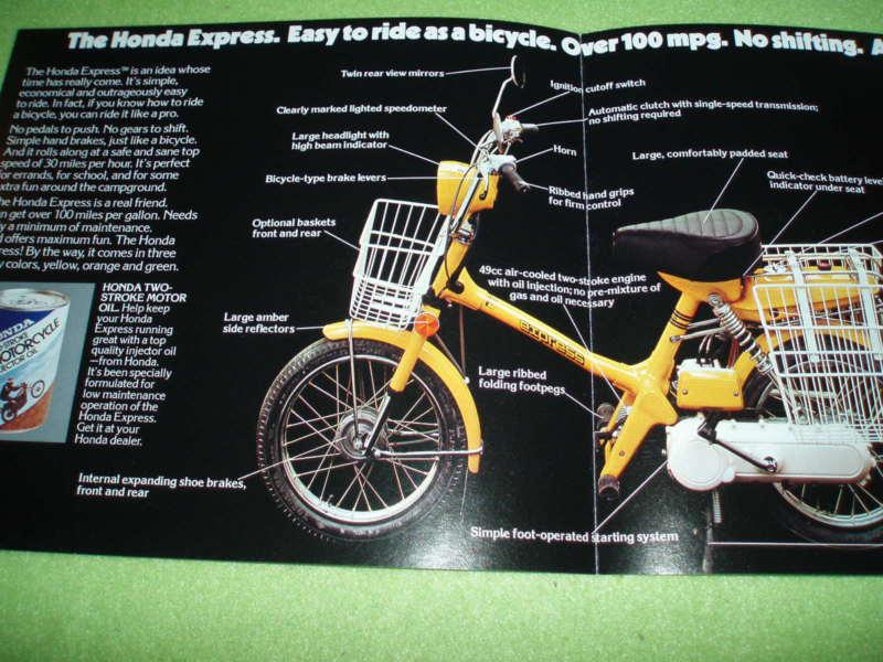 1977 Honda Express Sales Brochure Literature