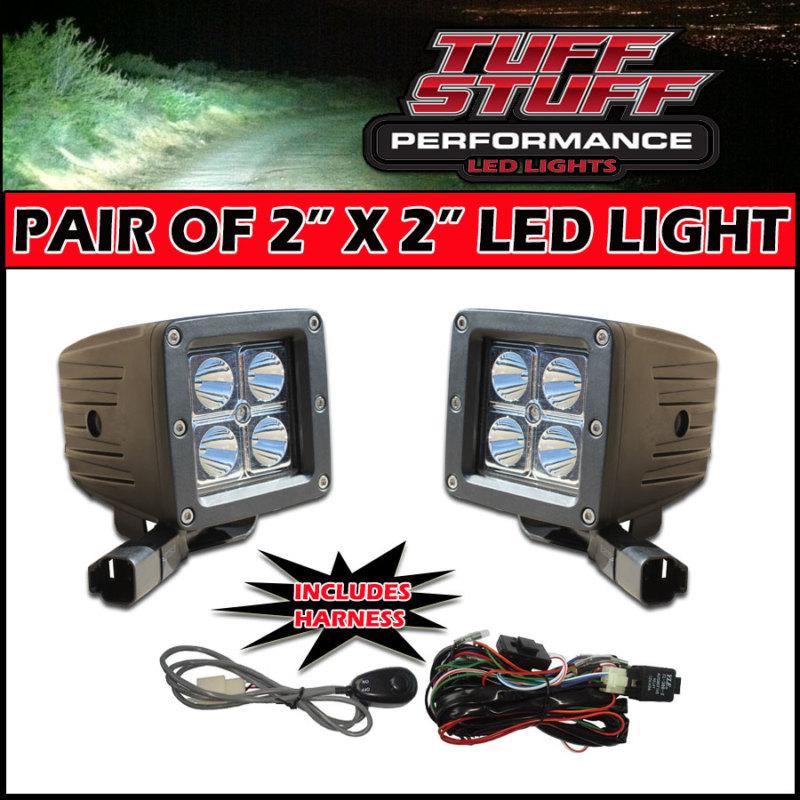 1 pair- 2"x2" off road led dually lights spot beam fog lamps- 900 lumen, 3w led