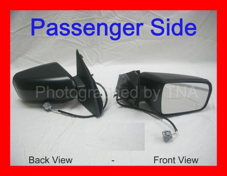 Right - power, non-heated, outside side rear view mirror