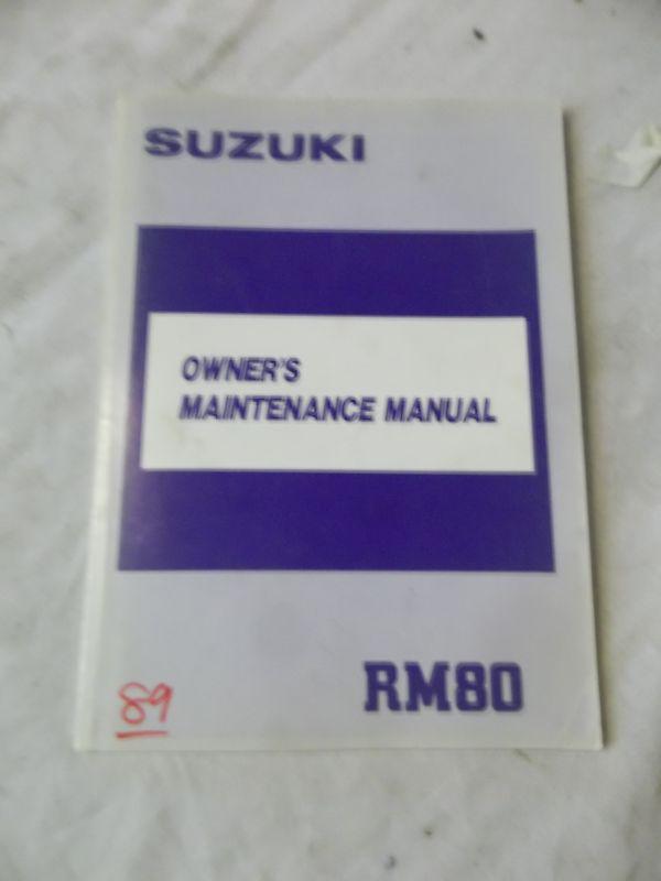 Used 1989 suzuki rm80 rm 80 mx mini oem owners maintenance manual *b99g