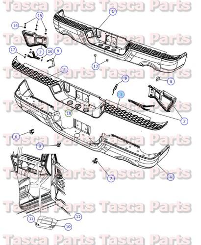 Brand new oem mopar rear bumper step pad 2009-2014 dodge ram trucks #55112621ab