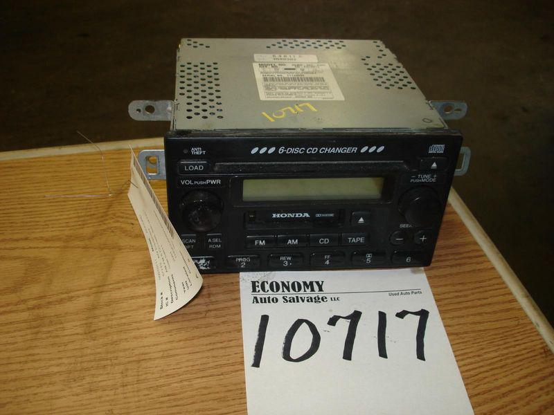 Honda accord a/v equipment am-fm-6 cd-cass, sdn 01 02