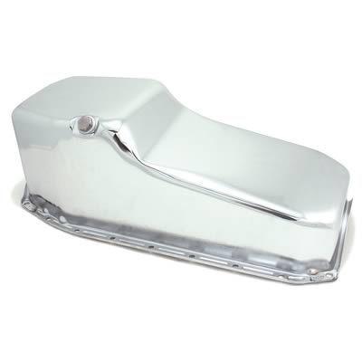 Spectre 5481 oil pan steel chrome plated 4 qt. chevy small block each