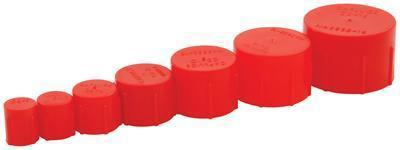 Allstar all50800 an caps plastic red five of ea size -3 an to -16 an female kit