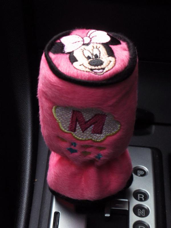 Minnie mouse car accessory #pink : manual shift knob gear stick cover