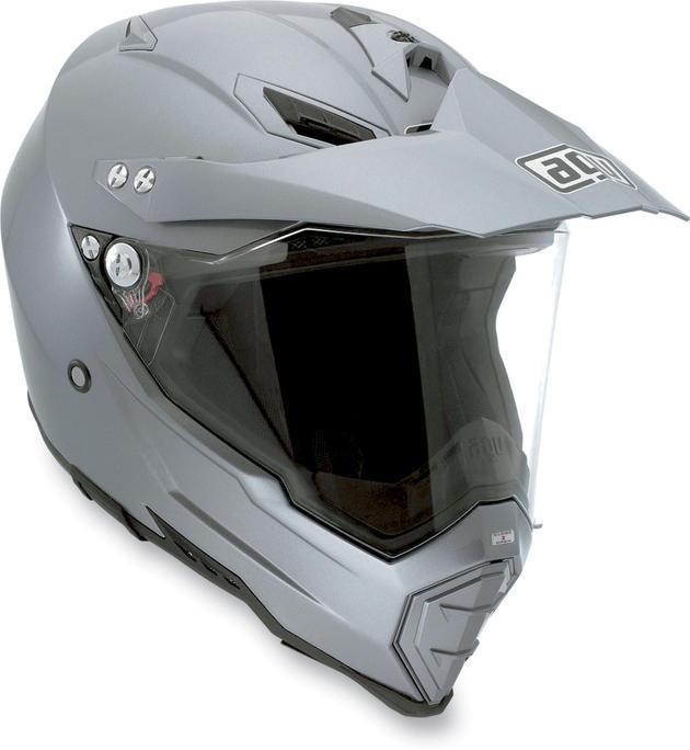 Agv ax-8 evo dual sport motorcycle helmet titanium gray lg/large