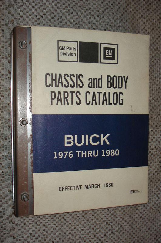 1976-1980 buick parts book rare gm catalog skylark regal and more! text list nr