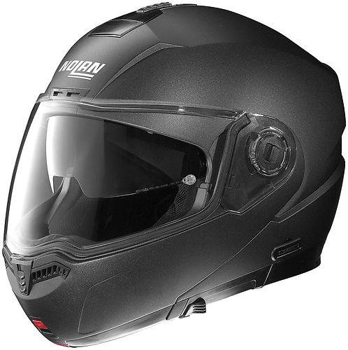 Nolan n104 modular solid motorcycle helmet black graphite small