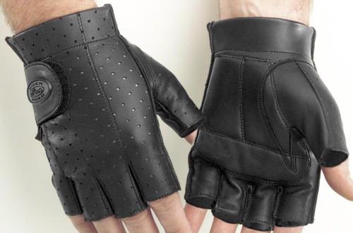 New river road mens tuscon shorty leather gloves, black, small