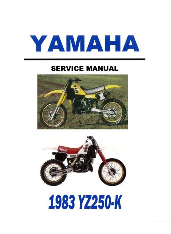 1983 yamaha yz250k service manual ahrma vjmc vmx motocross yz-250k
